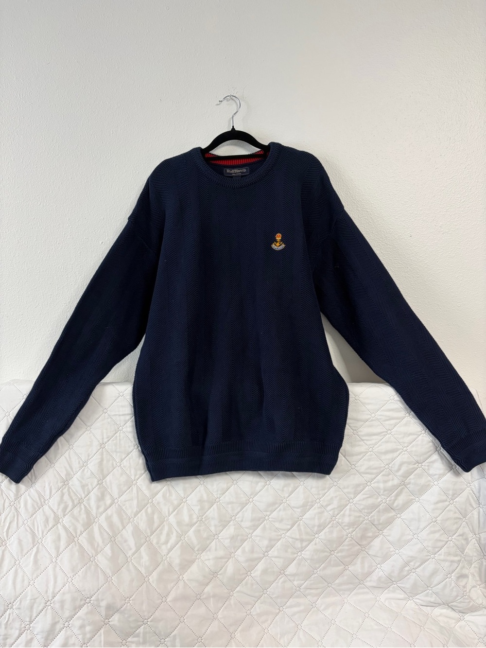 Ruff Hewn Men's Cotton Crewneck Sweater XL Blue 100% cotton